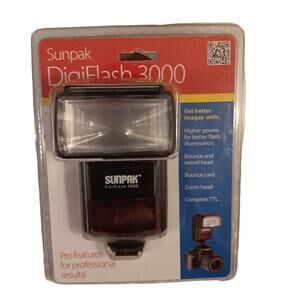 Sunpak DigiFlash‎ DF3000 High Power Flash for Canon DSLR Cameras TTL Compatible